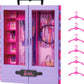Barbie Fashionistas Ultimate Closet Accessory, Translucent Doors, Storage Spaces, Fold-Out Rack, 6 Hangers, Great Gift for 3 Years Old & Up