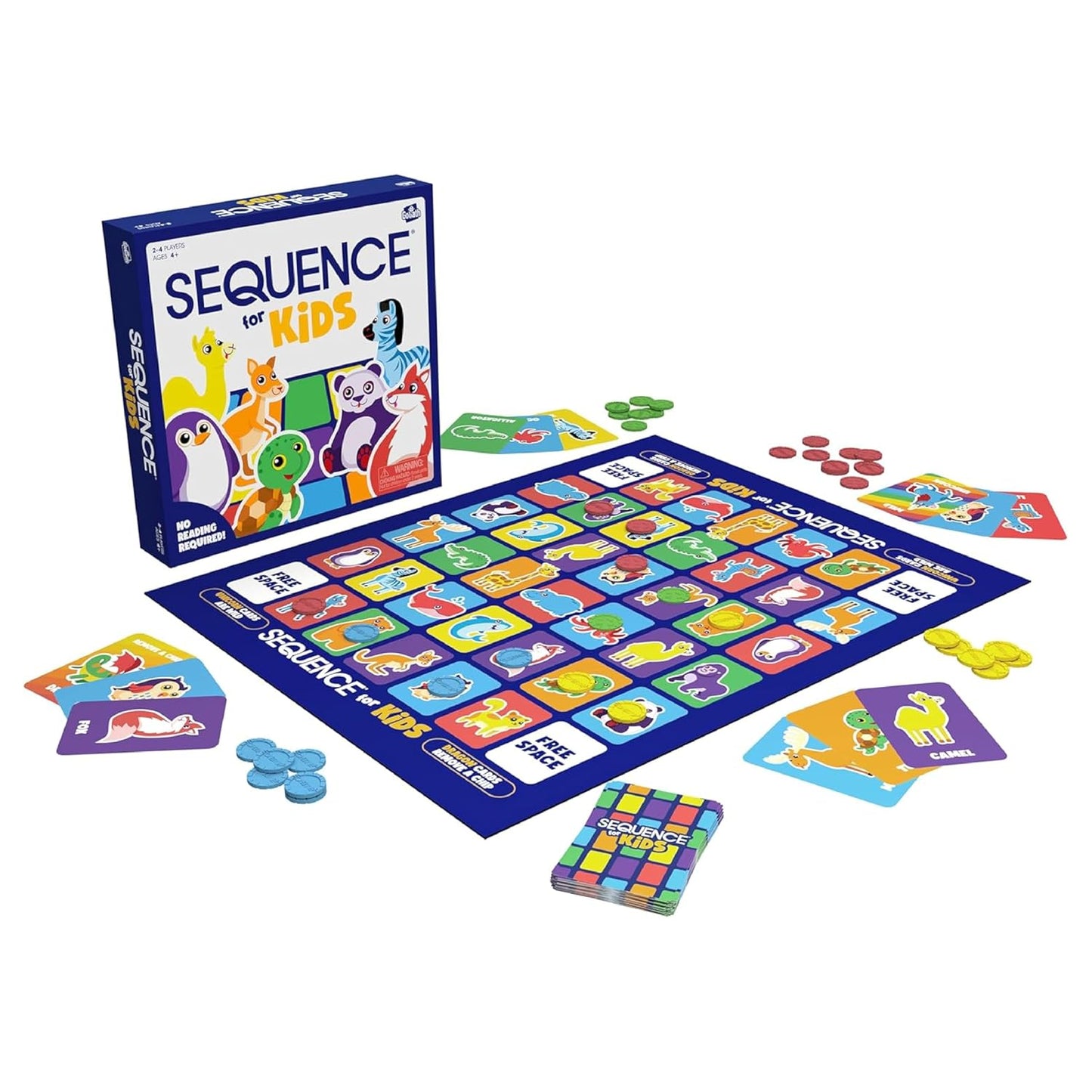 Funskool Goliath Games Sequence Junior for Kids Easy-to-Learn Board Game, 2-4 Players, For Ages 4 Years & Up