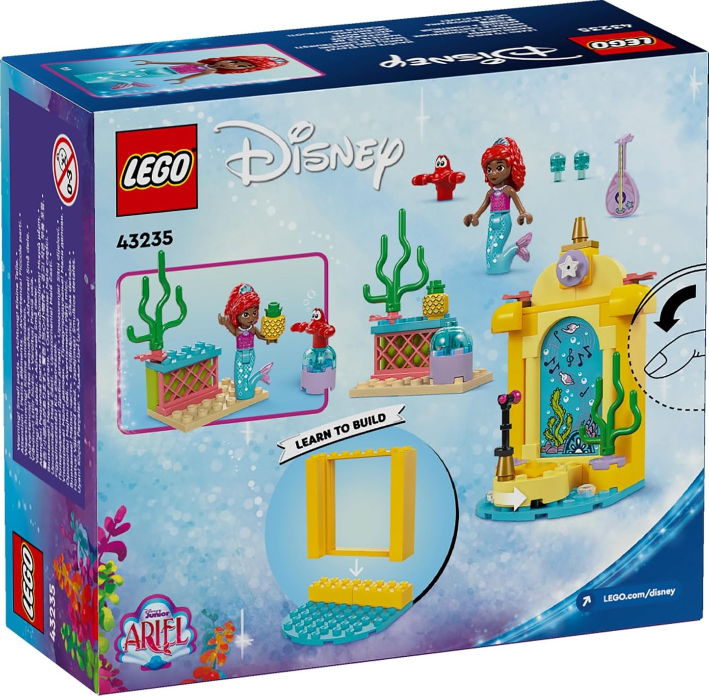 LEGO Disney Princess Ariel's Music Stage Playset Kit for Ages 4+