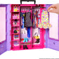 Barbie Fashionistas Ultimate Closet Accessory, Translucent Doors, Storage Spaces, Fold-Out Rack, 6 Hangers, Great Gift for 3 Years Old & Up
