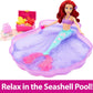 Disney Princess Ariel Mermaid Doll & Pool Set with Moldable Sand, 3 Sand Molds, Beach Towel & 5 Accessories for Kids Ages 3+
