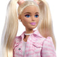 Barbie Deluxe Style Fashion Blonde Doll #9 in Matching Pink Denim Jacket & Skirt Set for Kids Ages 3 Years+