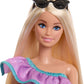 Barbie Blond Hair Doll with 3 Party-Themed Mix-and-Match Outfits Including Dresses, Purses and Heels for Ages 3 Years & Up