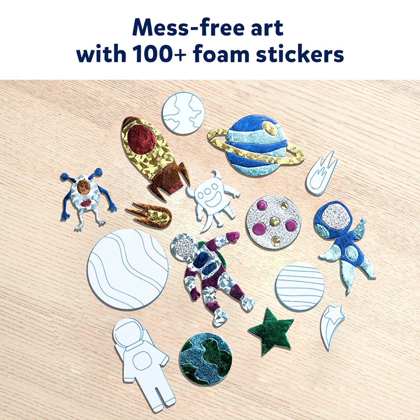 Skillmatics Foil Fun Up In Space - Art & Craft DIY Activity Kits for Ages 4 to 9 Years