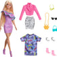 Barbie Blond Hair Doll with 3 Party-Themed Mix-and-Match Outfits Including Dresses, Purses and Heels for Ages 3 Years & Up
