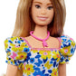 Barbie Fashionistas Doll with Down Syndrome Wearing Floral Dress #208 for Kids Ages 3+ (HJT05)