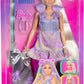Barbie Fun & Fancy Blonde Fashion Doll with Extra-Long Hair & 2 Looks, Including Silver Metallic Dress & Hair Extension for Kids Ages 3+