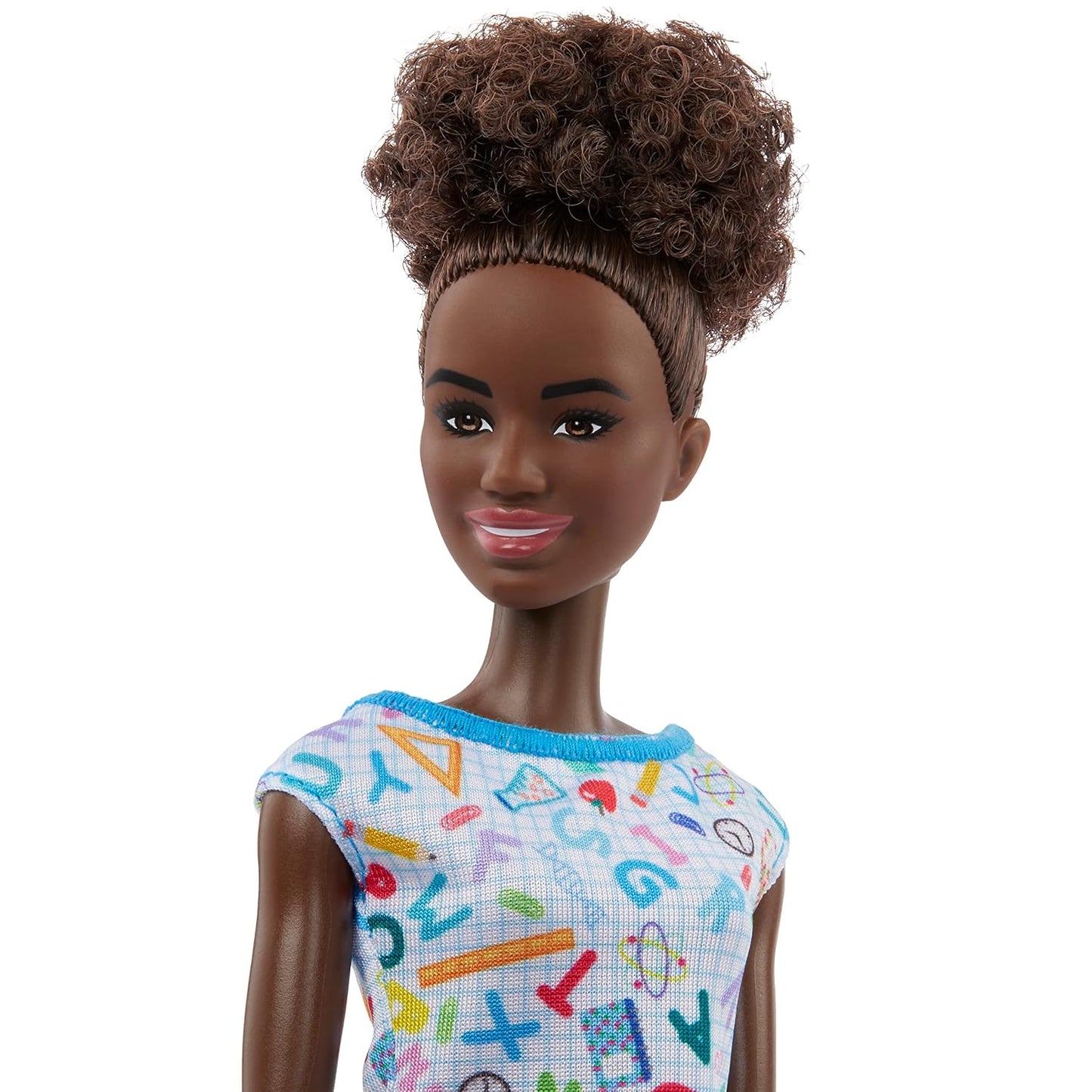 Barbie 12 inches Teacher Doll with Cute School Supply Print Fashion, Pink Ballet Flat Shoes & Notebook Accessory for Ages 3 Years & Up