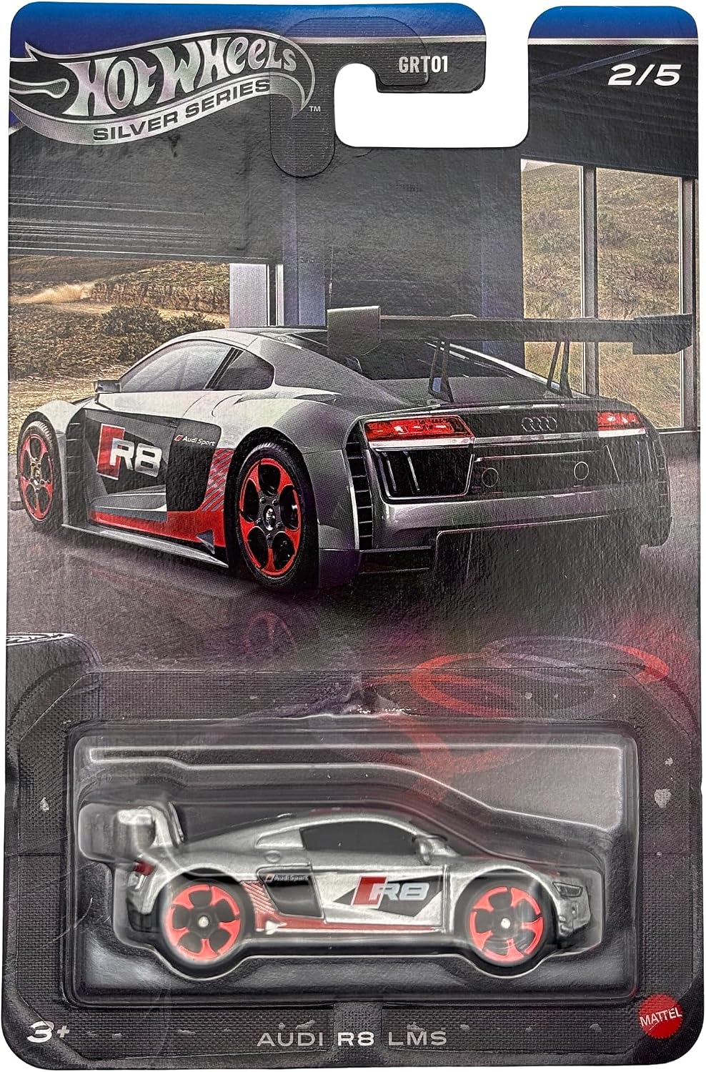 Hot Wheels Silver Series 1:64 Scale Audi R8 LMS Toy Car for Ages 3+