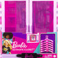 Barbie Fashionistas Ultimate Closet Accessory, Translucent Doors, Storage Spaces, Fold-Out Rack, 6 Hangers, Great Gift for 3 Years Old & Up