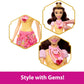 Disney Princess Jewel Reveal Belle Fashion Doll with 8 Surprises Including Gem Box & Accessories for Kids Ages 3 Years & Up