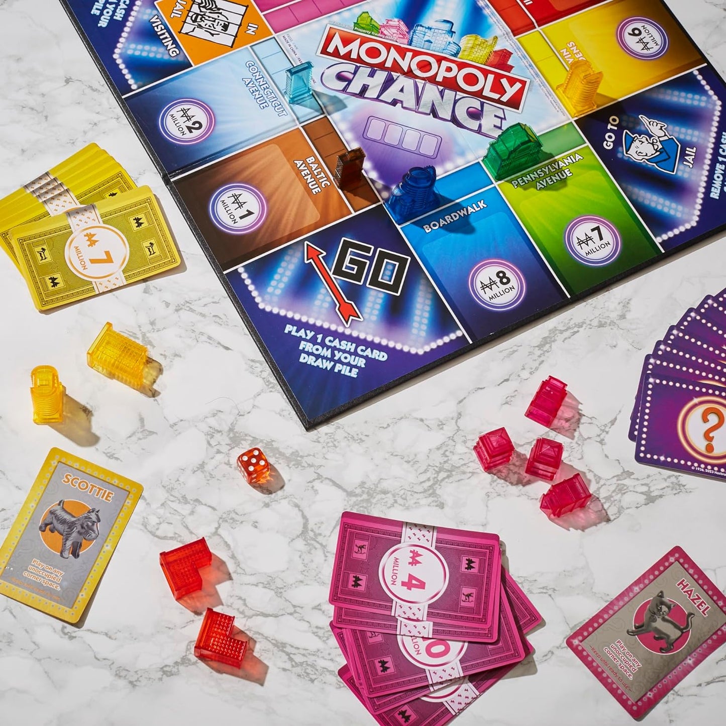 Monopoly Chance Board Game Fast-Paced Family & Party Board Game for Adults and Kids Ages 8+