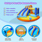 Inflatable Water Slide Bounce House,Giant Water Park, Double Slide Bouncer Castle w/Splash Pool, Jump Area, Climbing Wall, 550W Air Blower