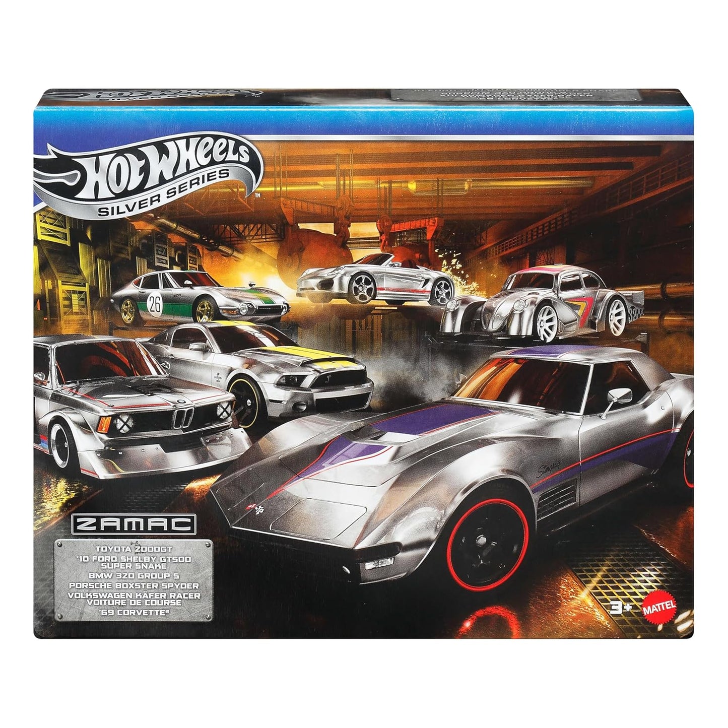 Hot Wheels 2026 Silver Series Zamac Premium Vehicle Set Including 6 Collectible Cars for Kids & Collectors