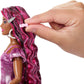 Barbie Fun & Fancy Brunette Hair Doll with Extra-Long Colorful Hair and Shimmery Pink Dress and 10 Hair and Fashion Play Accessories for Kids Ages 3+