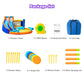 Inflatable Water Slide Bounce House,Giant Water Park, Double Slide Bouncer Castle w/Splash Pool, Jump Area, Climbing Wall, 550W Air Blower