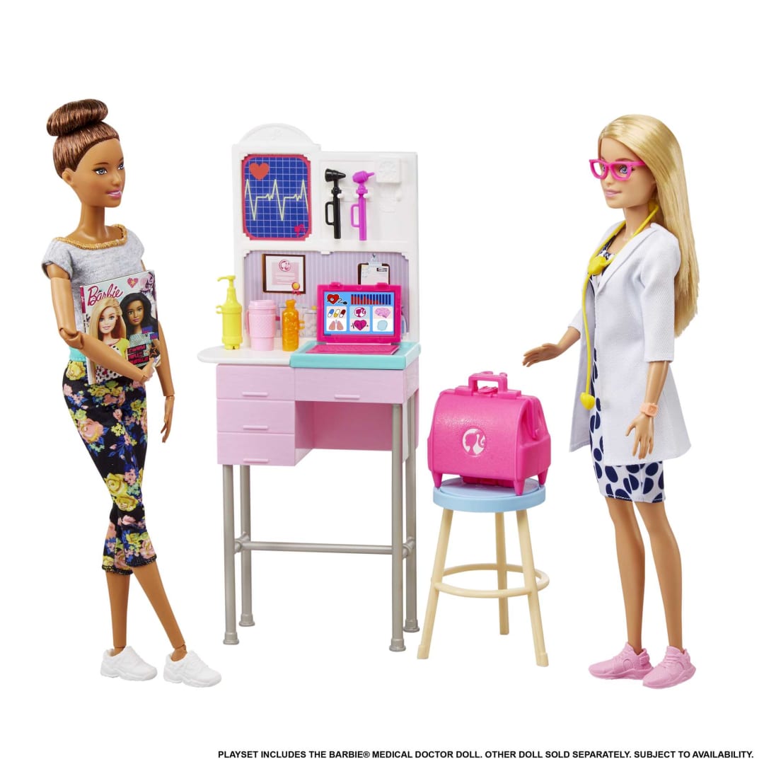 Barbie Medical Doctor Doll with Doctor Accessories & Playset for Kids Ages 3+