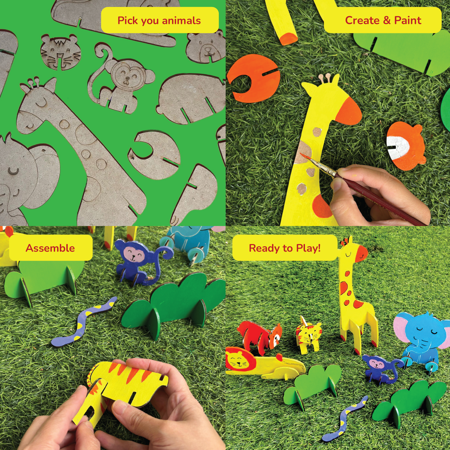 DIY 3D Animal Art & Craft Kit for Kids
