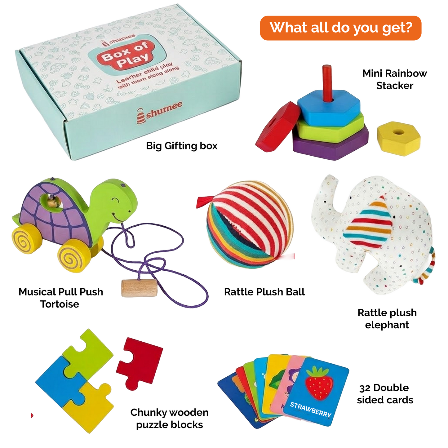 All-in-1 Baby Gift Box – Wooden & Organic Toys (1+ Years)