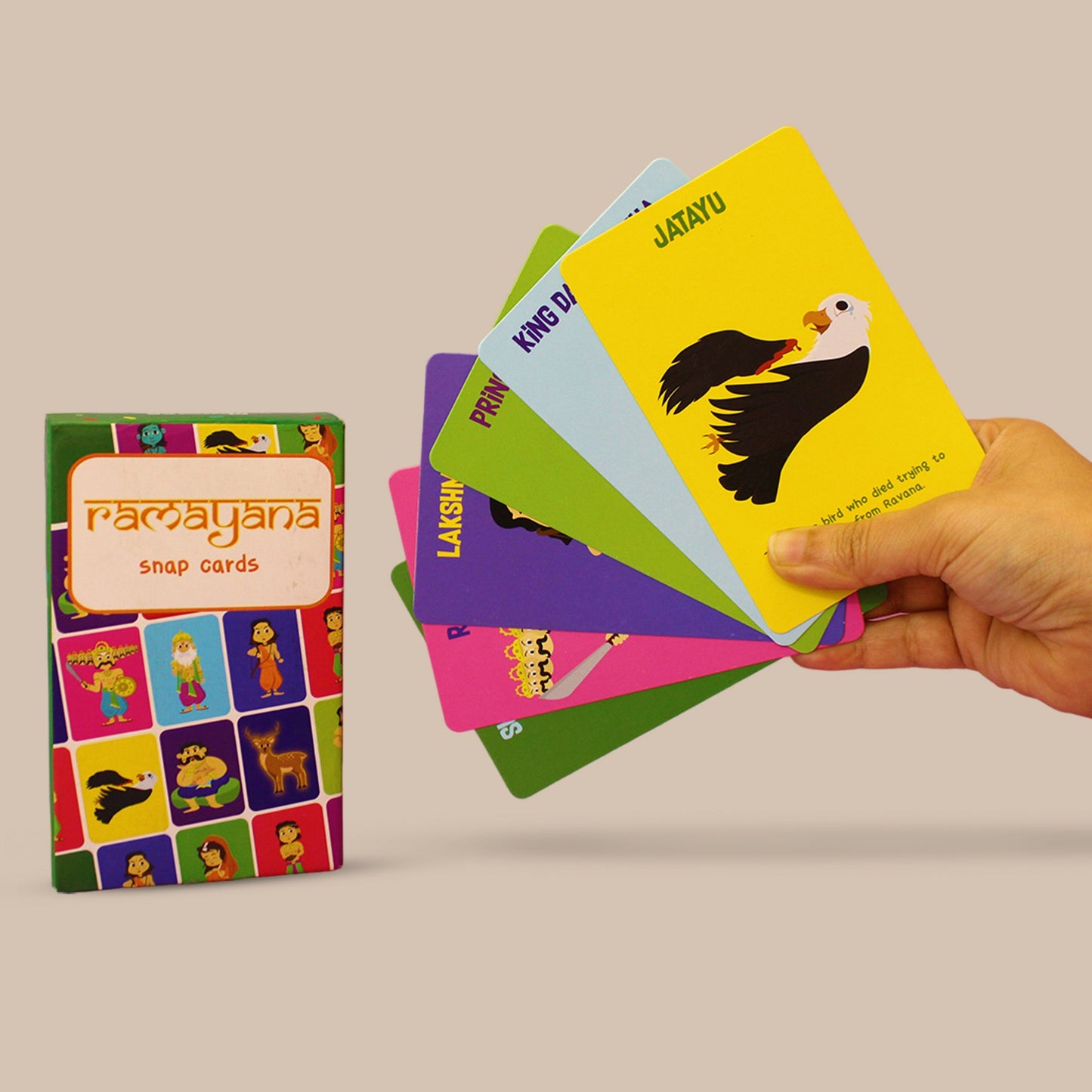 Ramayana Memory Game & Picture Book Set (4+ Years) - Mythology Educational Set for Your Kids & Gifting