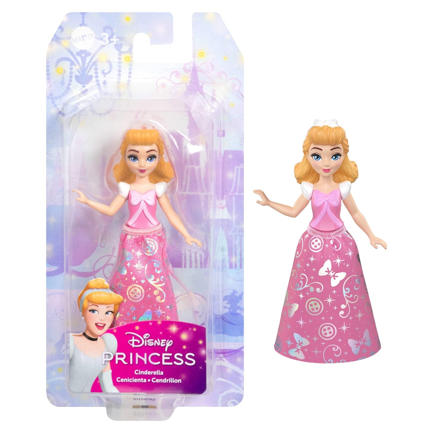 Disney Princess Cindrella Posable Small Dolls With Sparkling Clothing Inspired By Disney Movies For Kids Ages 3+