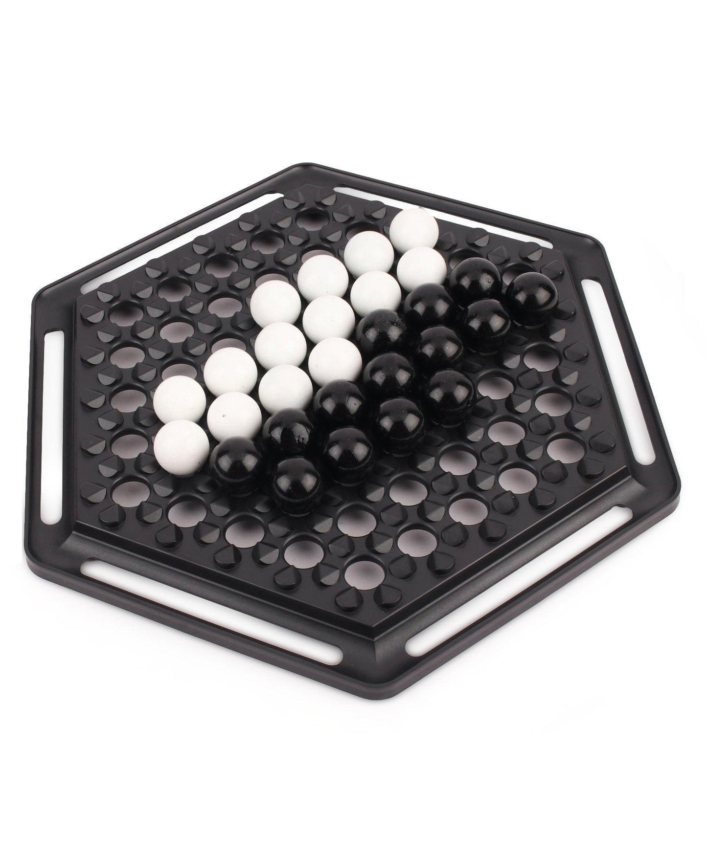 Funskool Abalone Strategical Hexagonal Board Game - Black And White