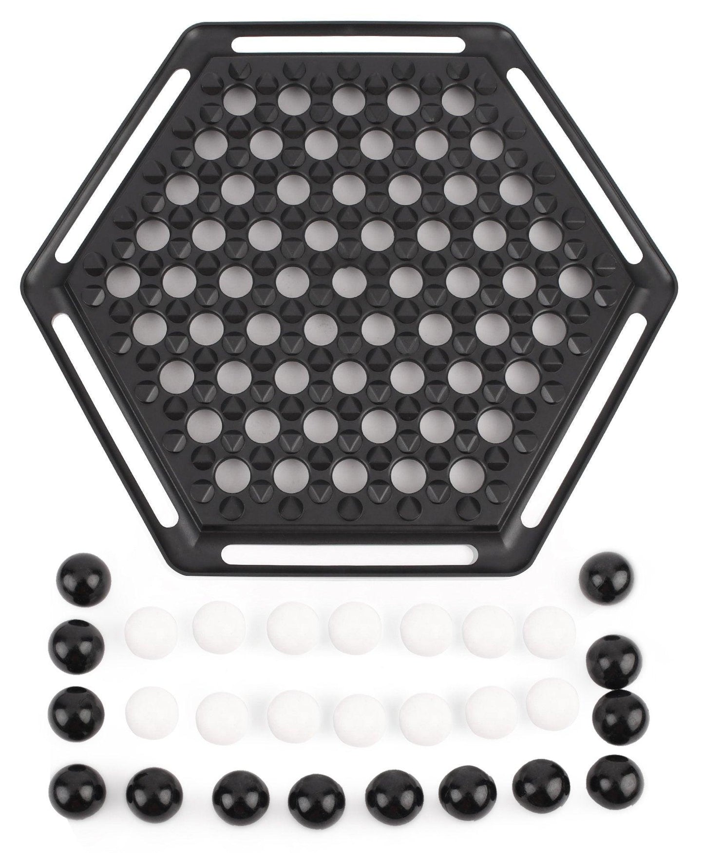 Funskool Abalone Strategical Hexagonal Board Game - Black And White