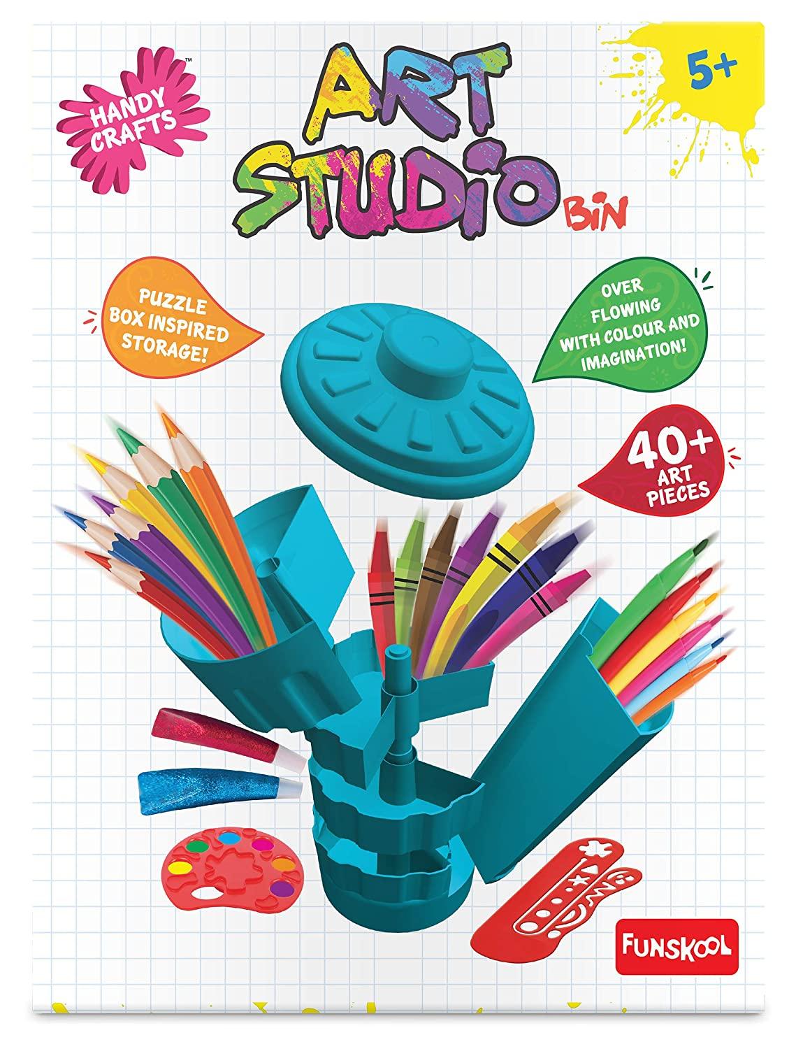 Funskool Handycrafts Art Studio Bin - Art Supply Organiser for Ages 5+