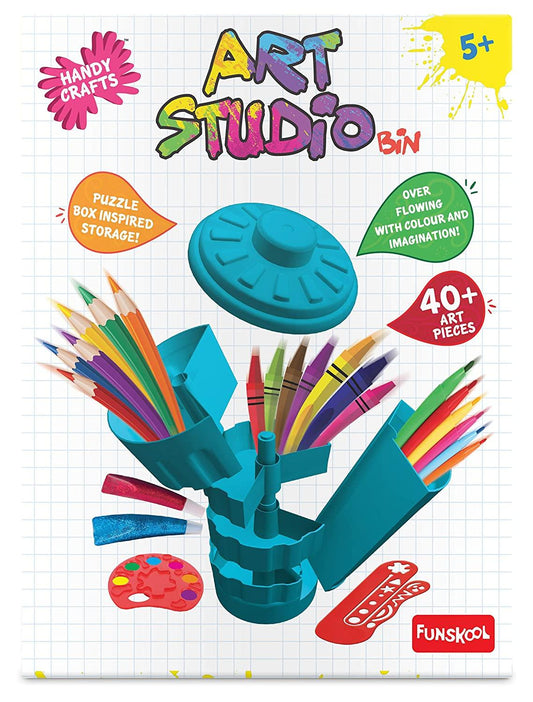 Funskool Handycrafts Art Studio Bin - Art Supply Organiser for Ages 5+