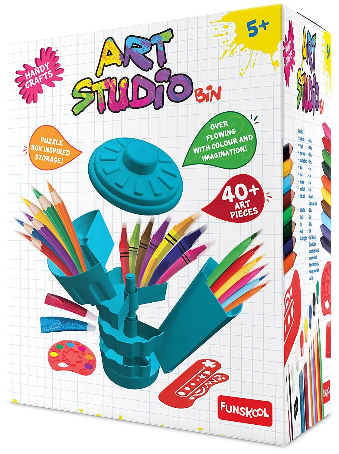 Funskool Handycrafts Art Studio Bin - Art Supply Organiser for Ages 5+