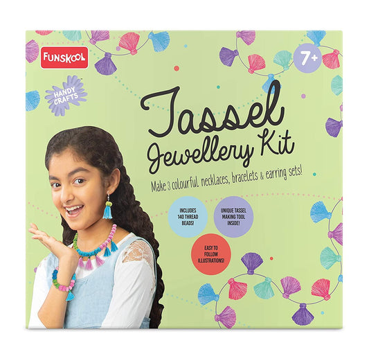Funskool Handycrafts Tassel Jewellery - Jewellery Making Kits for Ages 7+