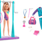 Barbie Team Stacie Doll and Gymnastics Playset with Spinning Bar and 7 Themed Accessories for Kids Ages 3+