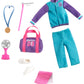 Barbie Team Stacie Doll and Gymnastics Playset with Spinning Bar and 7 Themed Accessories for Kids Ages 3+