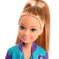 Barbie Team Stacie Doll and Gymnastics Playset with Spinning Bar and 7 Themed Accessories for Kids Ages 3+