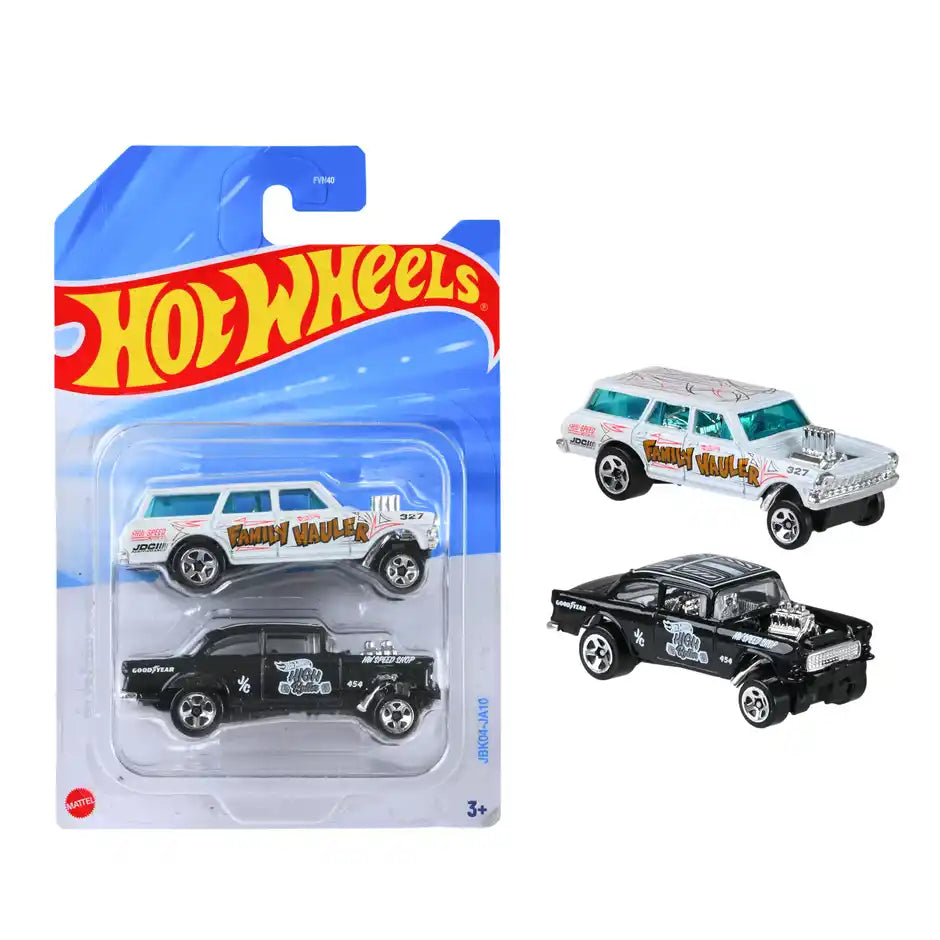 Hot Wheels Set of 2 Vehicles Toy in 1:64 Scale for Kids & Collectors Styles & Design May Vary