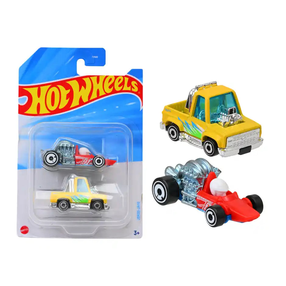 Hot Wheels Set of 2 Vehicles Toy in 1:64 Scale for Kids & Collectors Styles & Design May Vary