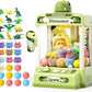 STACTCUTE 32PCS Dinosaur Claw Machine for Kids (Small) | Mini Vending Machine with Music & Adjustable Volume, Electronic Arcade Game Prize Dispenser for Birthday Toys Gifts Age 3+
