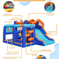 Multi-Activity Inflatable Bouncy Castle with Slide, Ball Pit, Basketball Hoop & Climbing Area – Kids Indoor Outdoor Fun Playset