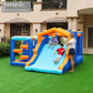 Multi-Activity Inflatable Bouncy Castle with Slide, Ball Pit, Basketball Hoop & Climbing Area – Kids Indoor Outdoor Fun Playset