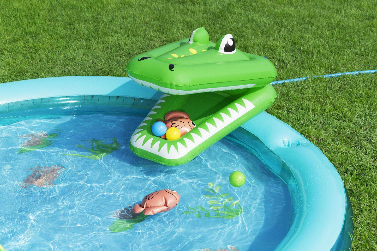 Bestway 53166 Crocodile Cove Kids Inflatable Water Play Center and Pool