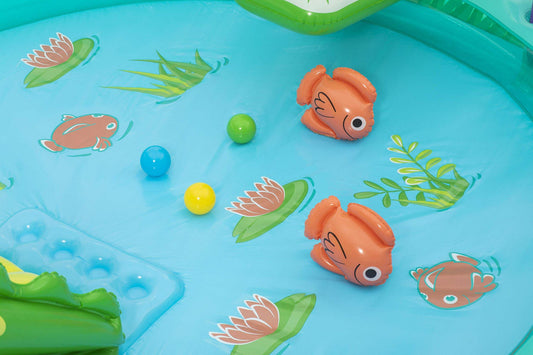 Bestway Crocodile Cove Kids Inflatable Water Play Center and Pool
