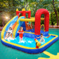 #1106 Inflatable Water Slide Bounce House, Slide Bouncer Castle Playhouse, 450W Air Blower for Kids Backyard Indoor Outdoor