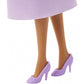 Barbie Royal Fashion Brown Hair Purple Butterfly-Themed Monochromatic Look Doll with Removable Skirt & Accessories For Kids Ages 3 Years & UP
