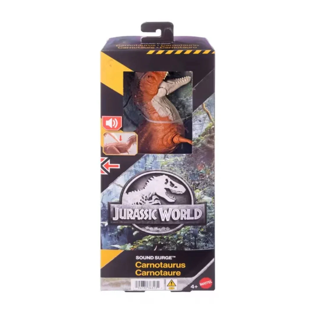Jurassic World Rebirth Sound Surge Carnotaurus Dinosaur Figures With Authentic Design And Roar Sounds for Kids Ages 4 Years & Up