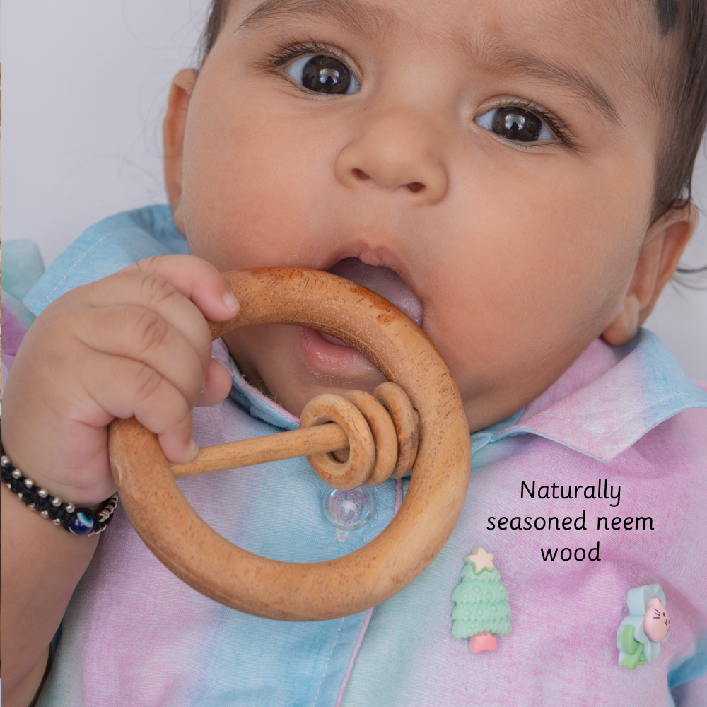 Neem Wood Rattles Set of 3