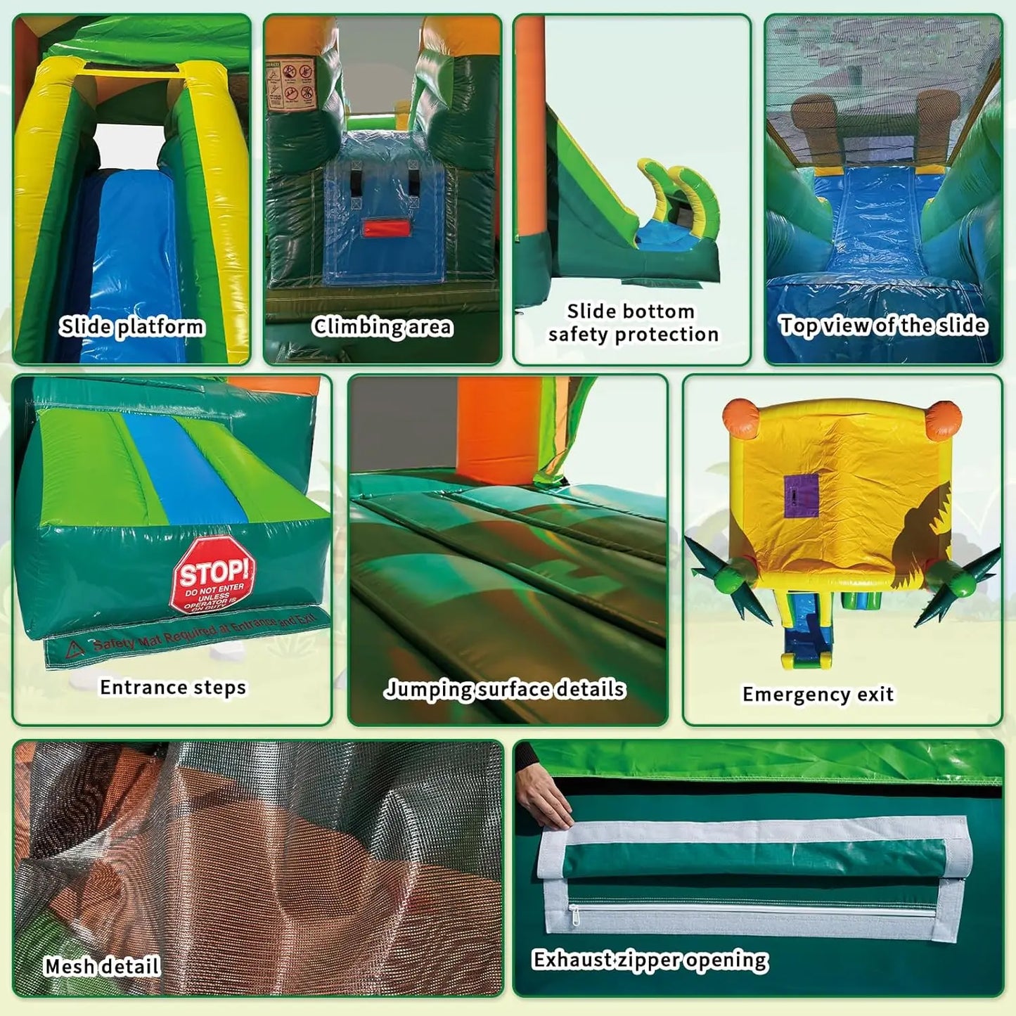 Inflatable Bounce House with Slide – Large 17'x13'x12', 100% PVC Commercial Grade for Big Kids & Adults