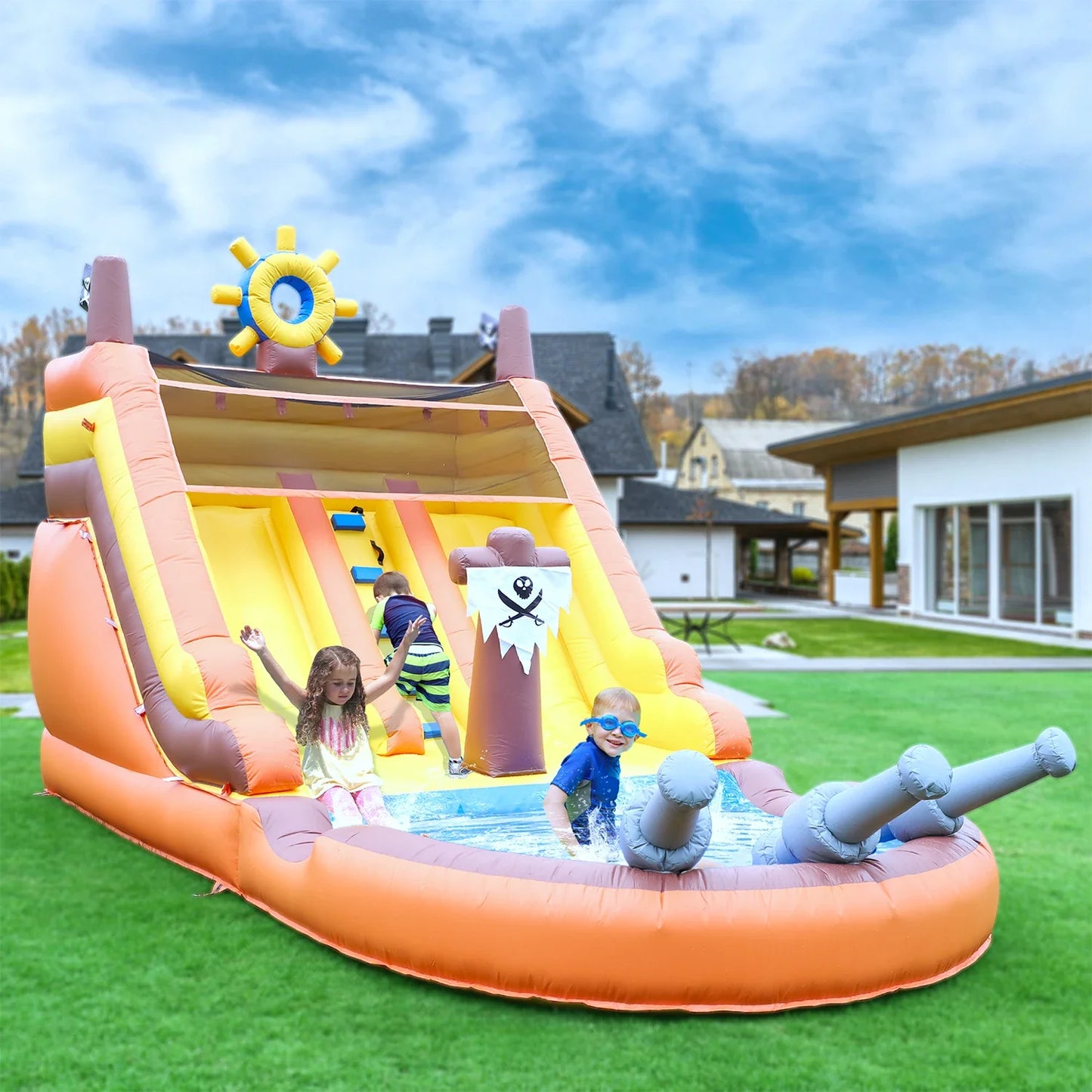 21FT Commercial Inflatable Water Slide with Pool