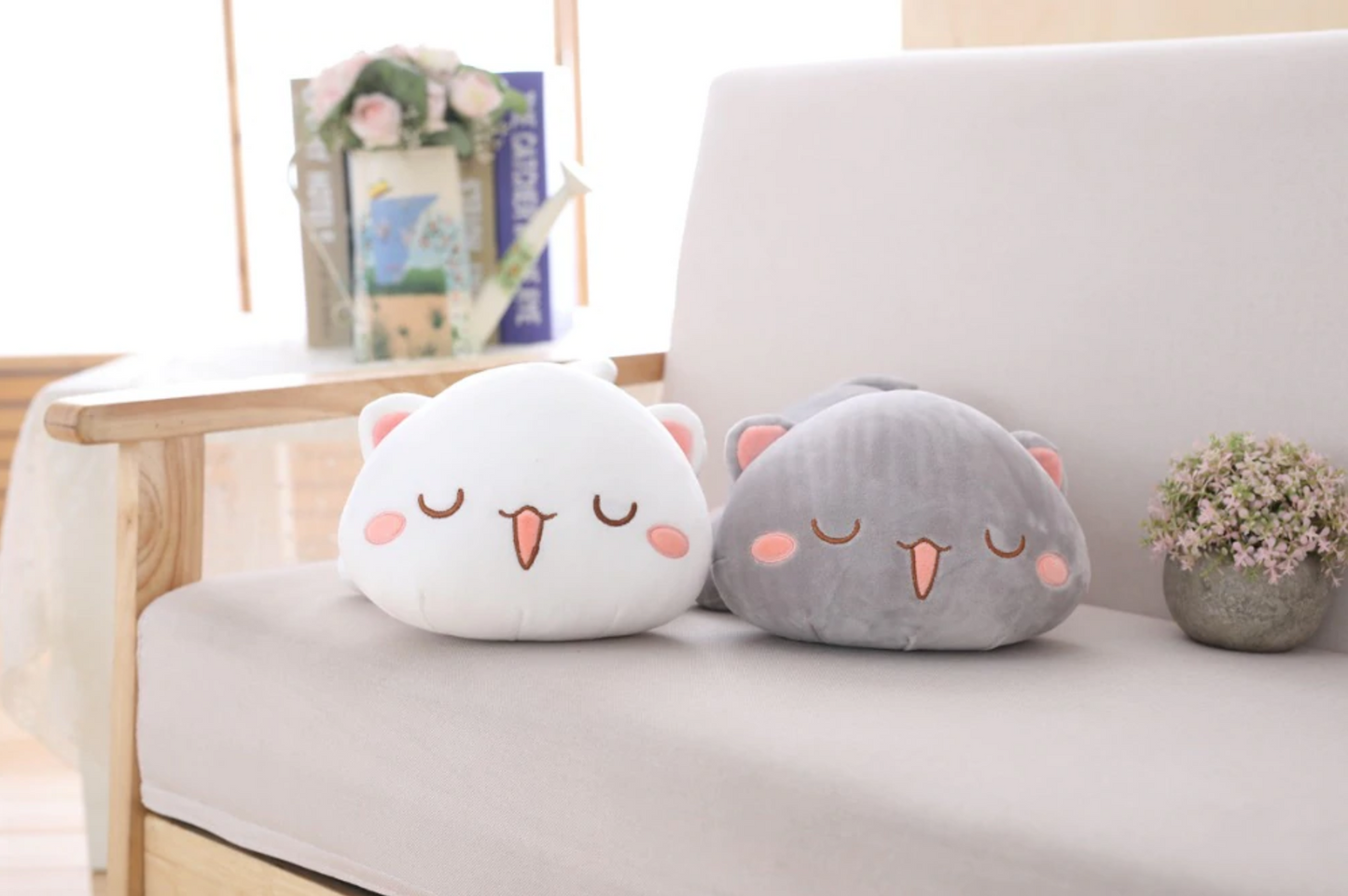 Cuddly Lying Cat Plush Pillow