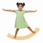 Waldorf Wooden Balance Board – Curvy Rocker for Open-Ended Play