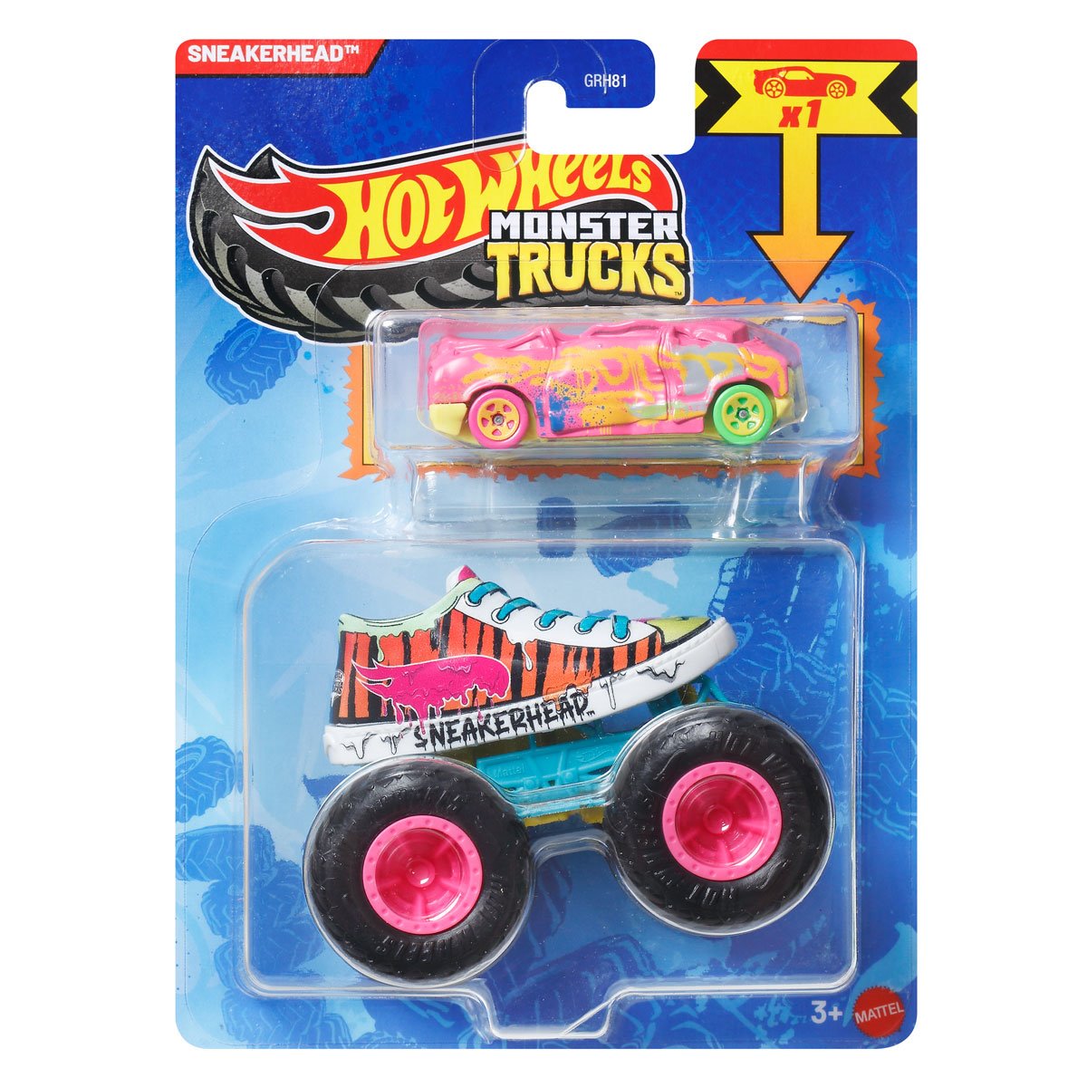 Hot Wheels Sneakerhead Monster Truck Diecast Truck with 1:64 Scale Car for Ages 3+